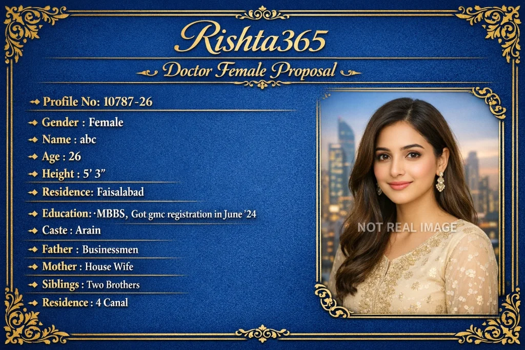 doctor female rishta in faisalabad