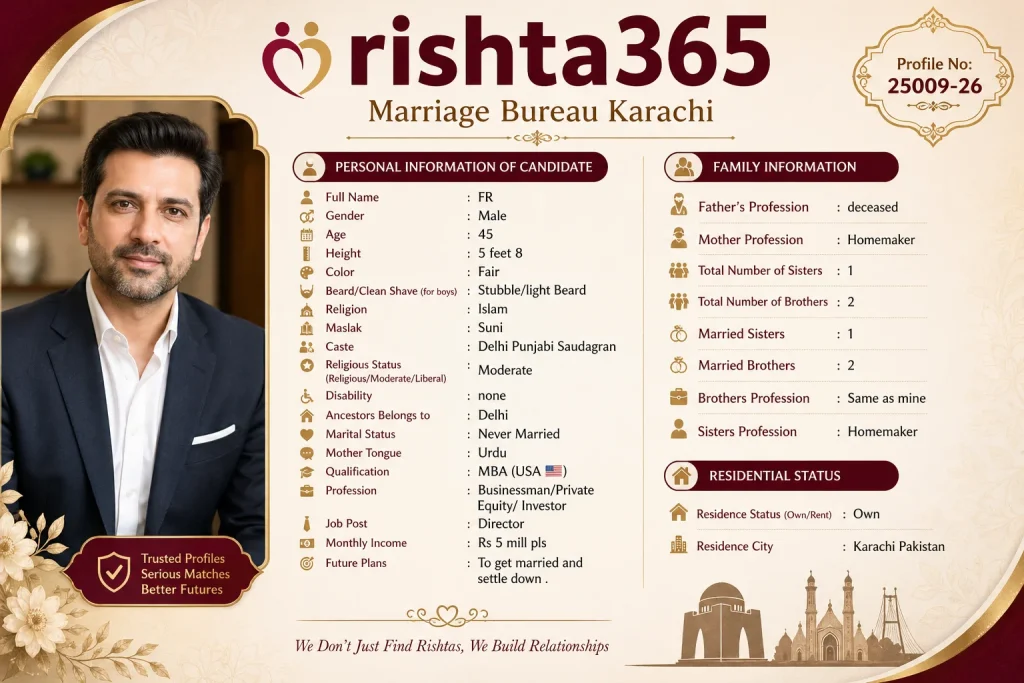 karachi businessman groom